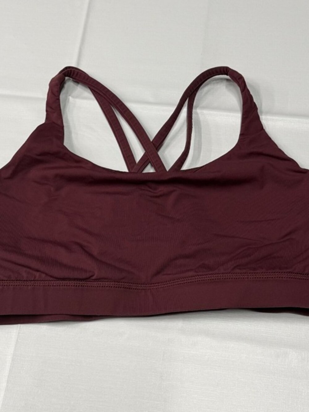 Lululemon Energy Longline Bra 10 garnet med support B-D cups